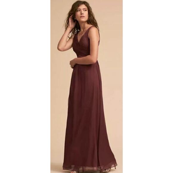 Anthropologie BHLDN Angie Chiffon Dress Bridesmaid Prom Formal Size Medium - Picture 2 of 7